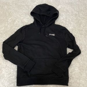 PINK black hoodie sweatshirt size small EUC